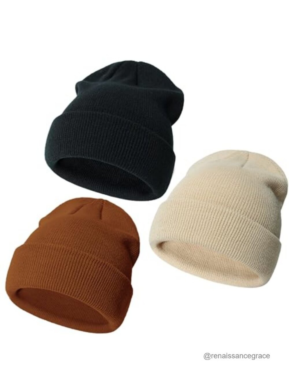 Baby Beanie 3-Pack Toddler Winter Hats Soft Acrylic Knit Boys Girls